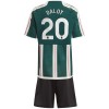 Manchester United Dalot 20 Venkovní 2023-24 - Dětské Fotbalové Dresy (S/S)